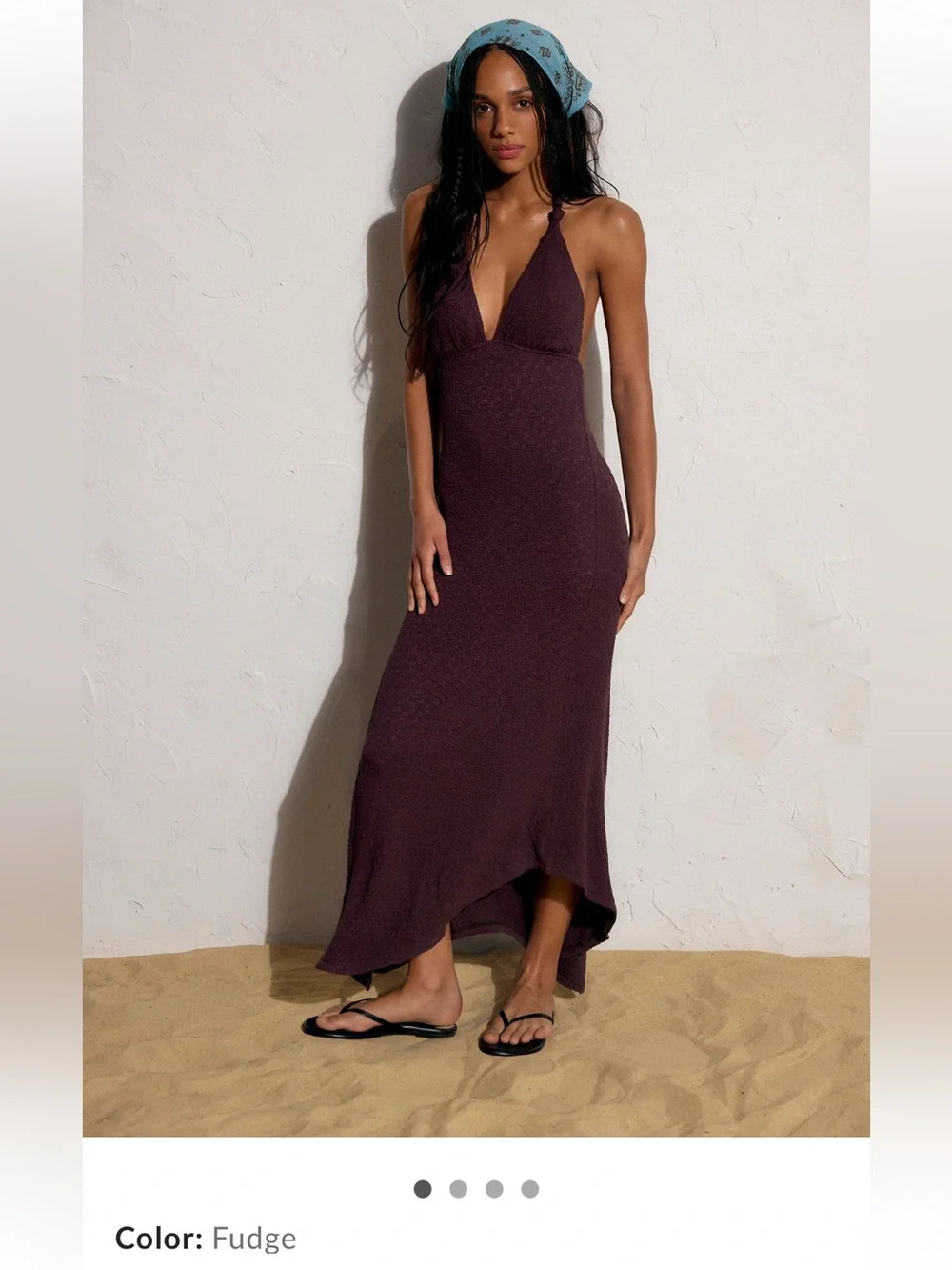 Free People Amelie Midi Dress in Fudge